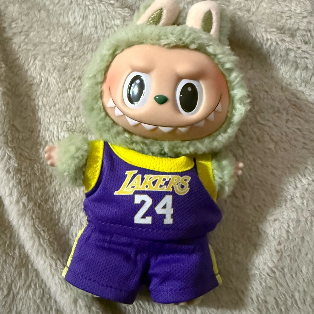 Lakers Plush Toy with Green and Purple Outfit